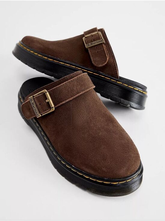 Dr. Martens Other - NWOT Dr. Martens Brookline Brown Suede Slingback Mules Clogs Women’s 9 Men’s 8